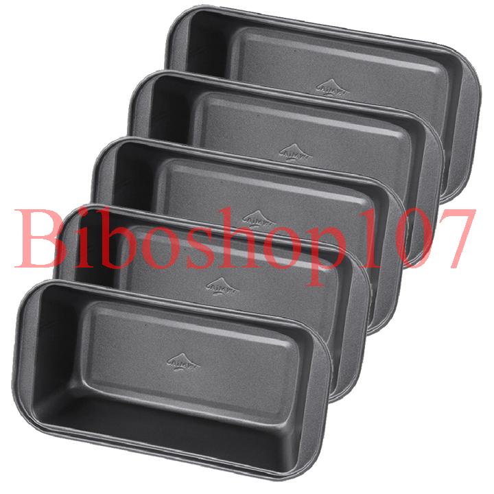 Combo 5 Khuôn Loaf mini chữ nhật chống dính 18x10cm