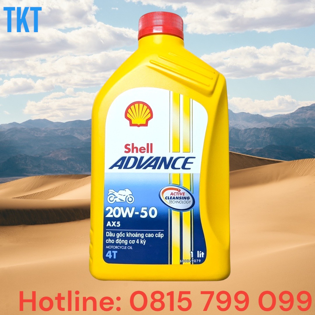 Shell Advance AX5 20W50 Nắp Đỏ   1lit