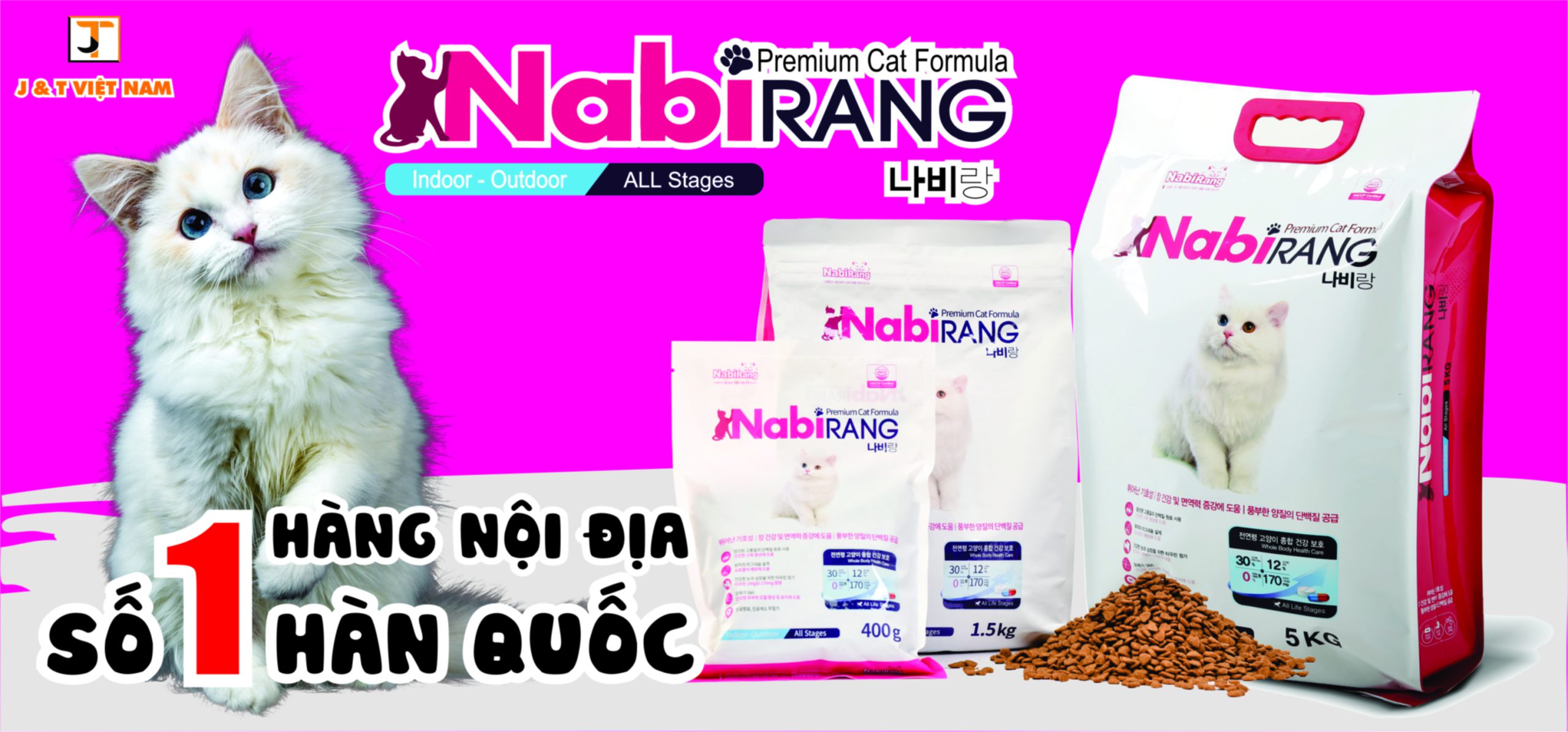 NabiRang 5kg - Thức ăn hạt khô cho mèo mọi lứa tuổi