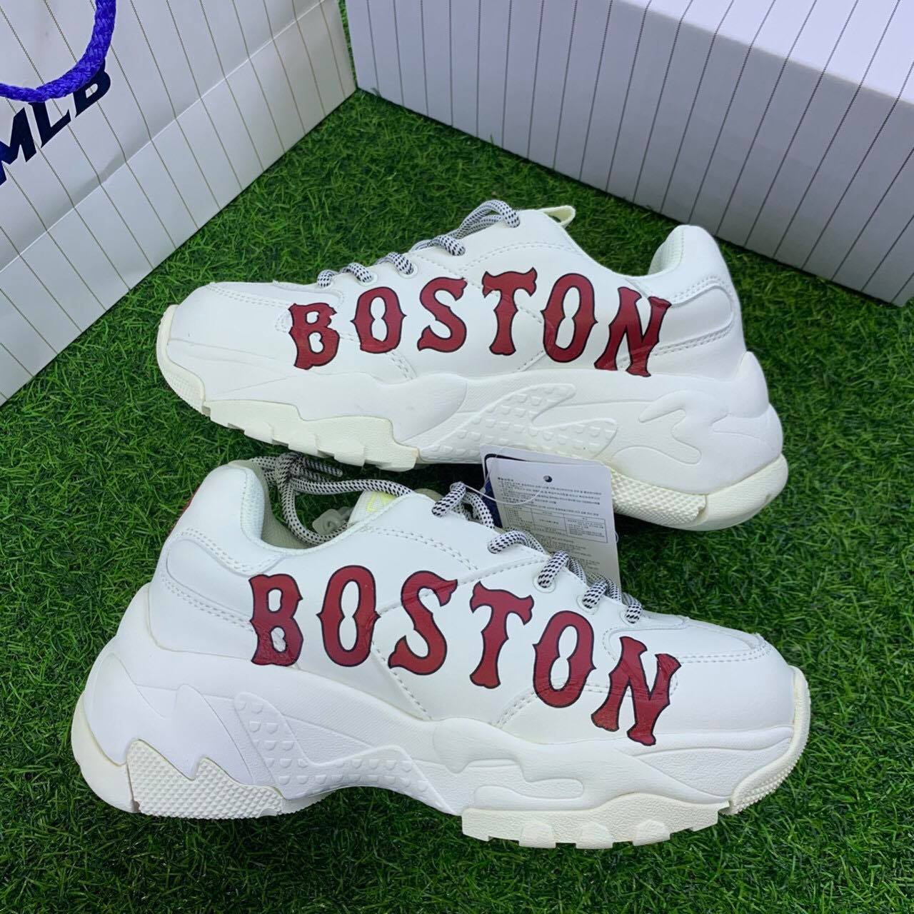 [CHÍNH HÃNG] Giày ML B BOSTON chữ đỏ {full box bill}