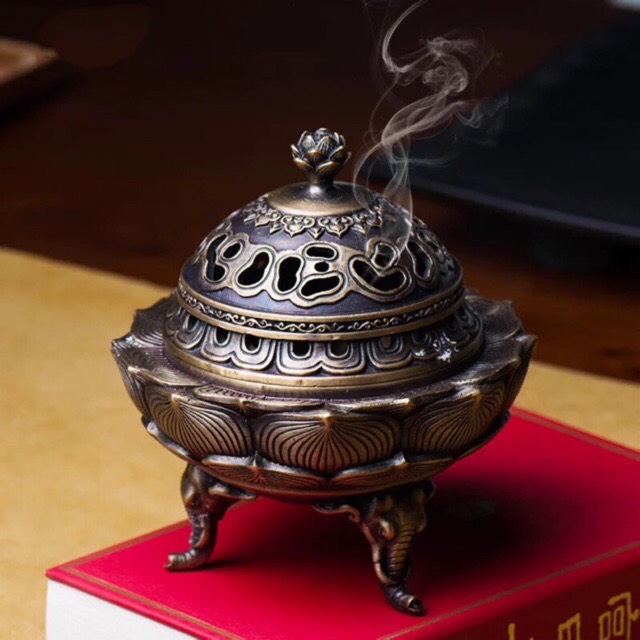 [PBMC] Lư xông đỉnh sen đồng