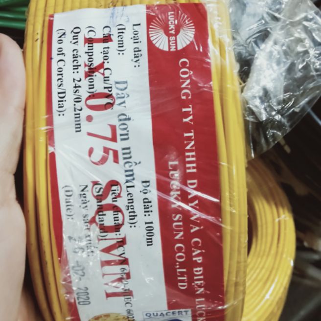 Dây điện nội 1 x 0.75 cuộn 100m