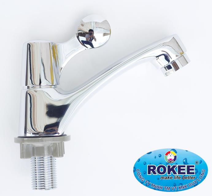 VÒI LAVABO LẠNH ROKEE RD309 (Trắng bạc)