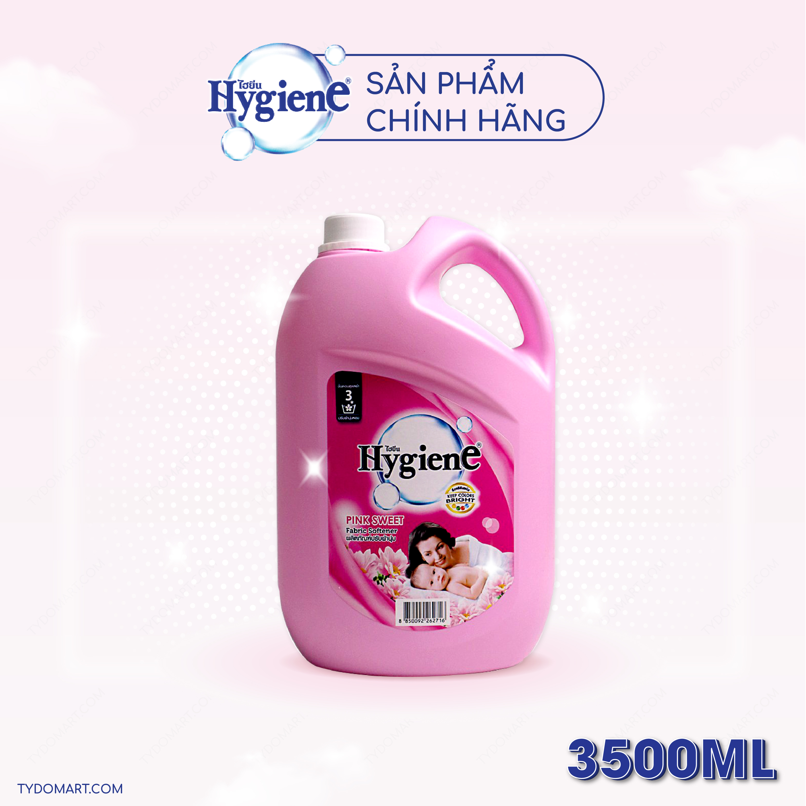 Nước xả vải Hygiene Thái Lan Can Lớn 3.5L