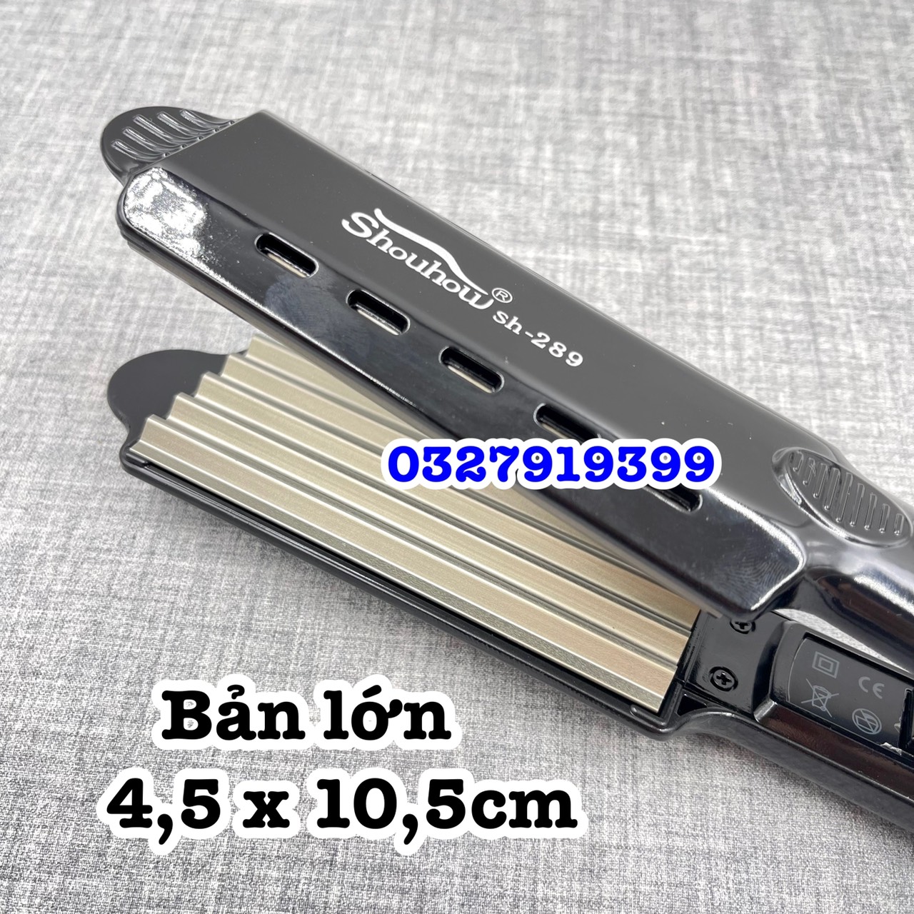 HQ 289 Máy bấm tóc bản lớn chất liệu cao cấp an toàn 5 mức chỉnh nhiệt bề mặt tiếp xúc lớn dây xoay 360 độ thiết kế gọn nhẹ màu hồng & đen công suất 45W-80W bảo hành 03 tháng