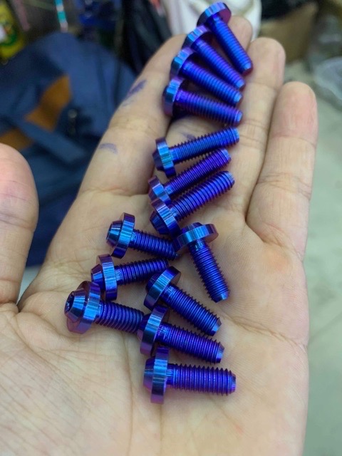 (Dù Nhỏ D12 H5) Ốc 6li10 6li15 6li20 6li25 6li30 dù nhỏ Titan Gr5 gắn xe máy