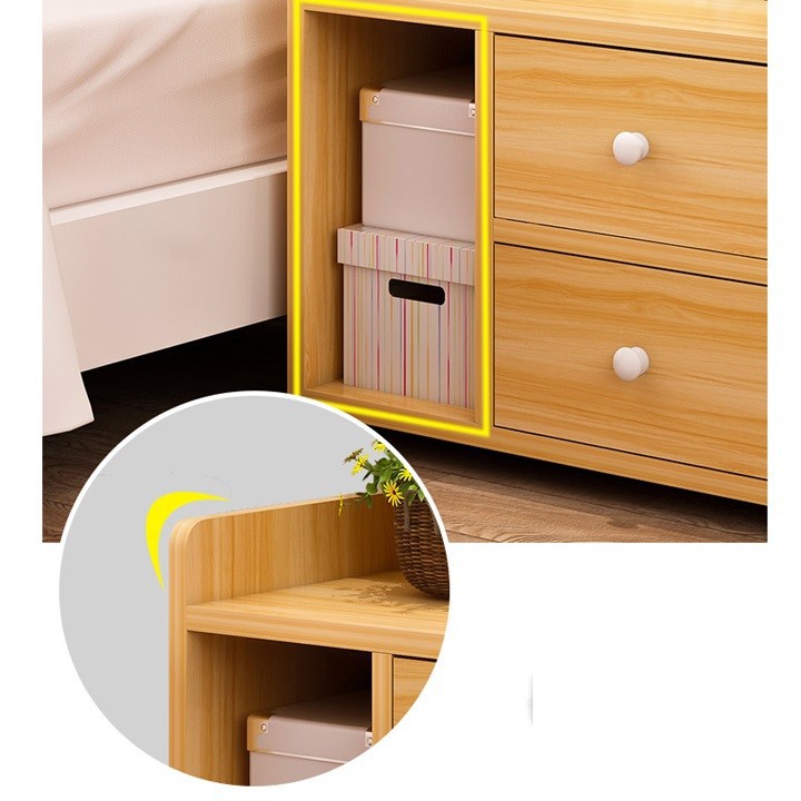 TỦ GỖ GHÉP ĐẦU GIƯỜNG 1 NGĂN KÉO.
