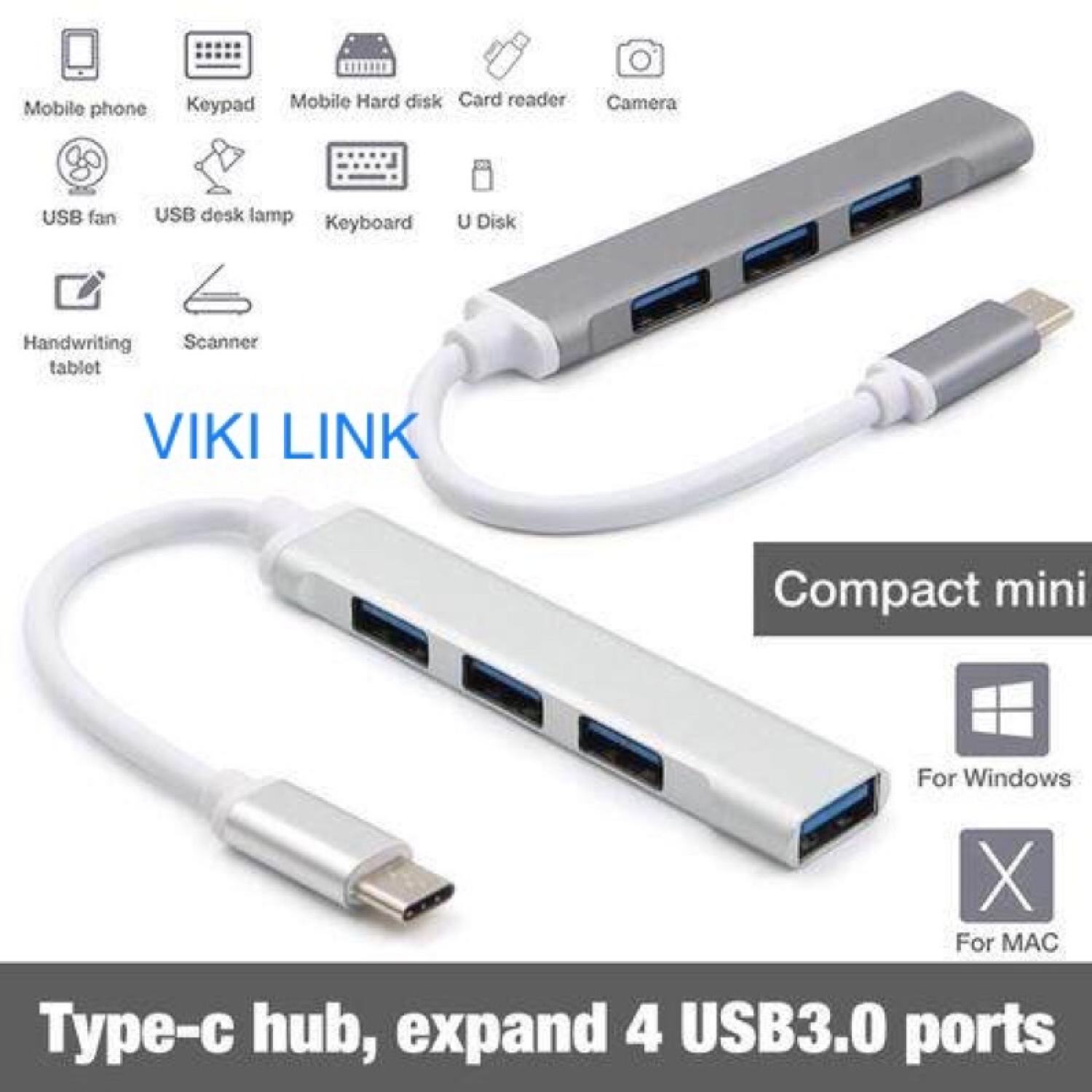 [Mã ELHA9 giảm 15% đơn 50K] Cáp chuyển tin hiệu Type C sang 4 cổng Usb 3.0 - Hup chia cổng type C