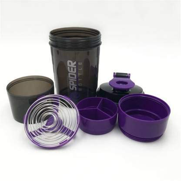 Bình nước bình lắc 3 ngăn shake bottle Spider Bottle