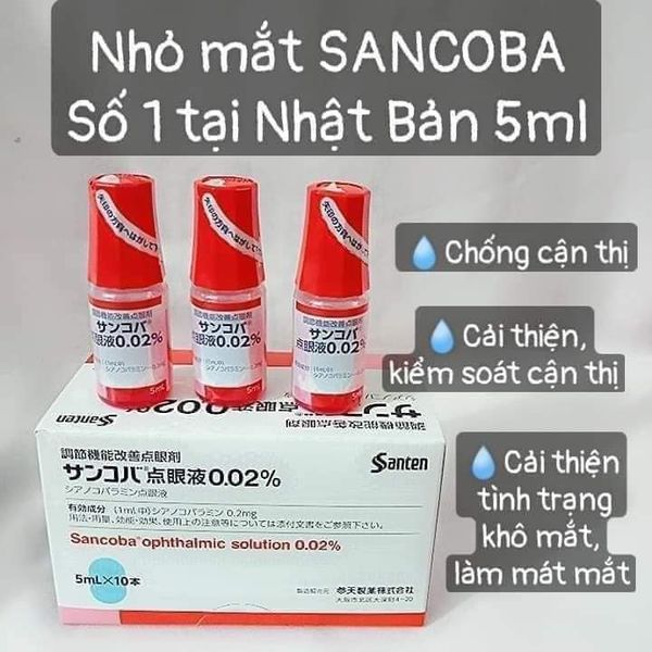 Nhỏ mắt Sancoba Nhật Bản