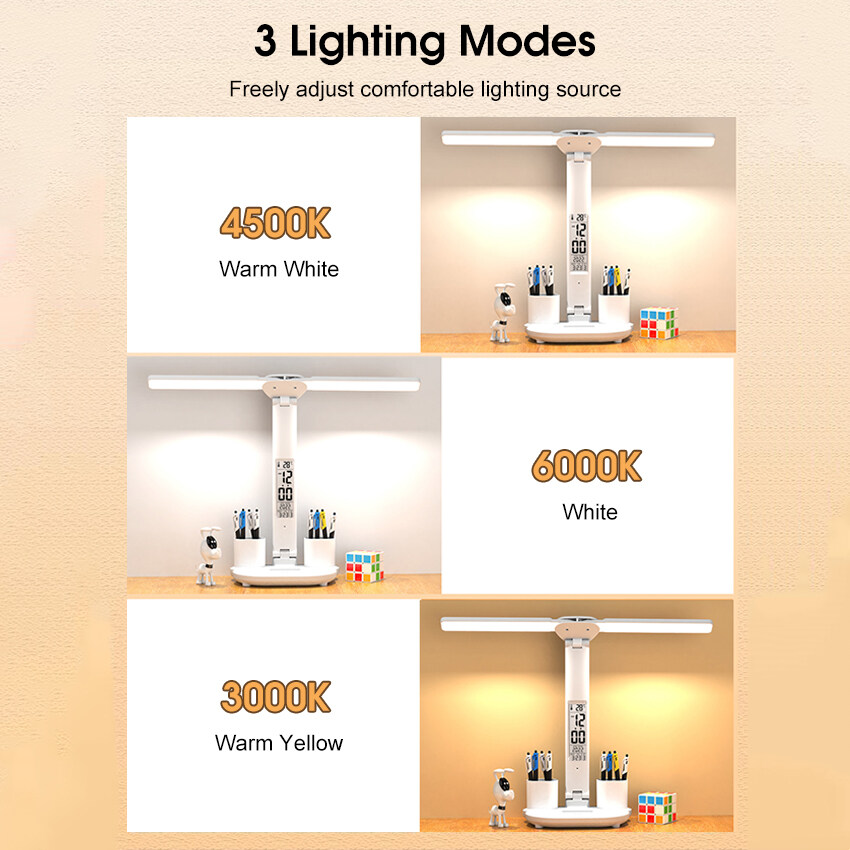 Hàng có sẵn Bàn đèn bàn Đèn bàn 3 Màu cảm ứng mờ Đèn Bắc Âu Bàn ánh sáng Đại học Ký túc xá Đèn phòng ngủ Đèn bàn hiện đại Đèn bảo vệ mắt Đèn bàn làm việc và học tập