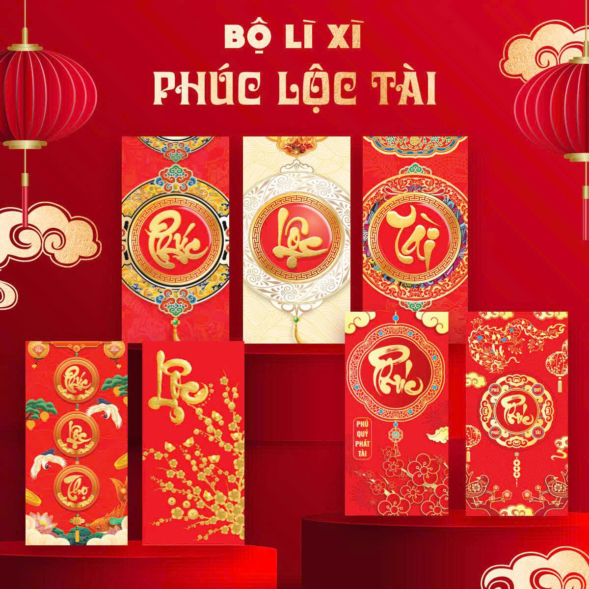 Combo 2000 cái bao lì xì Tết 2025 C150 siêu đẹp