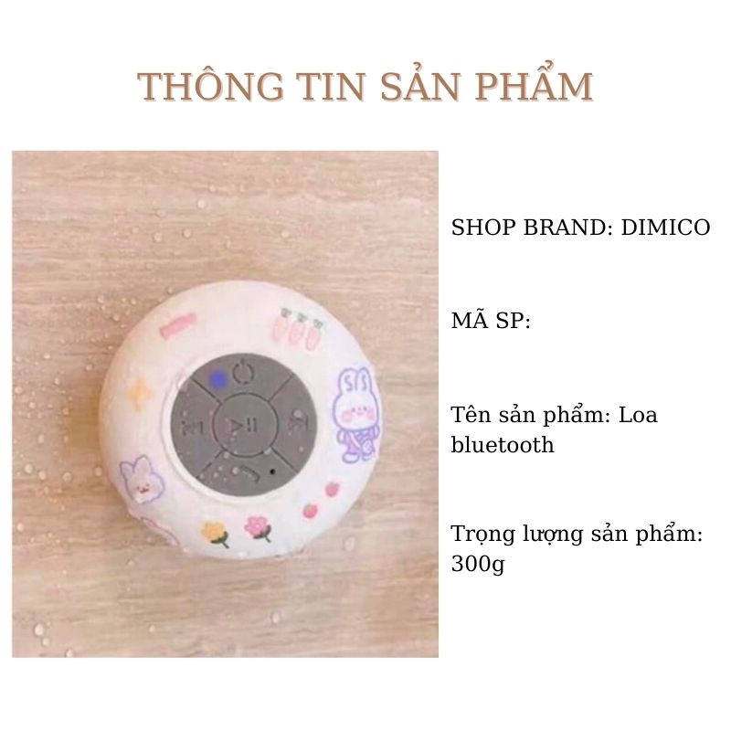 Loa bluetooth mini DIMICO dán tường dễ thương không dây