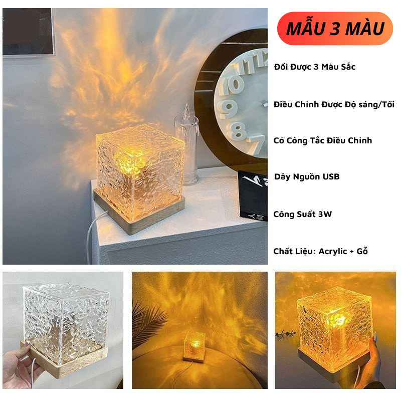 Đèn Ngủ 3D Để Bàn Hình Ngọn Lửa ASAKI Trang Trí Decor Phòng