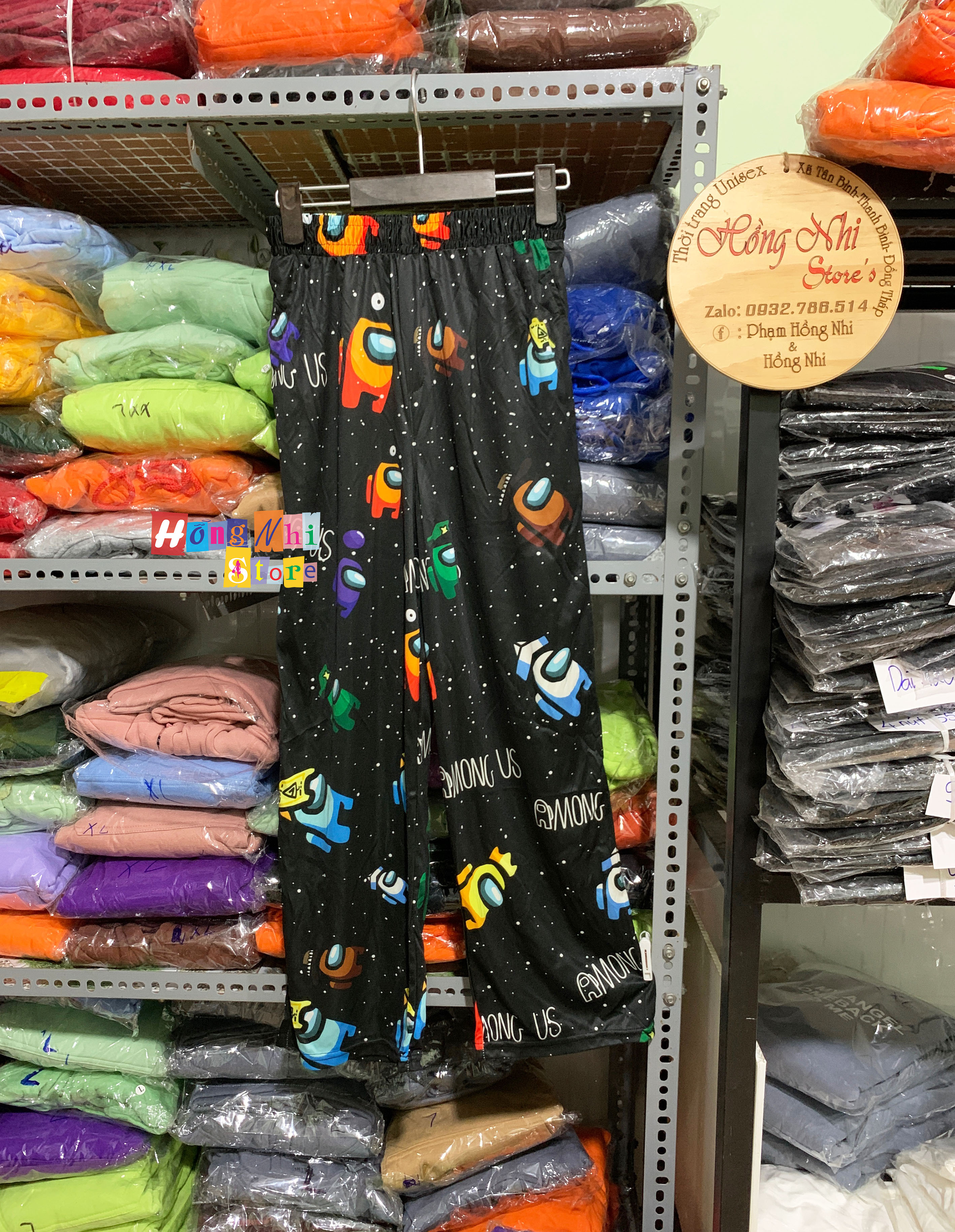 Quần Hoạt Hình Dài Dây Rút Lai Cartoon Pant Oversize Ulzzang Unisex - MM Hồng Nhi Store