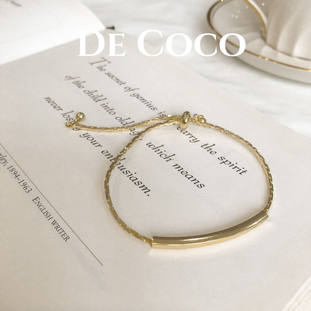 Vòng tay nữ, lắc tay gold bar De Coco decoco.accessories