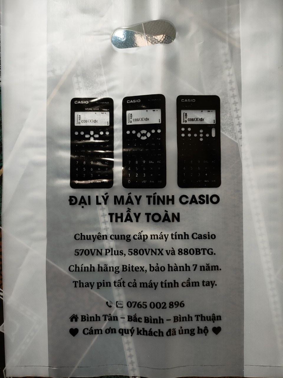 Combo máy tính Casio 880BTG Đen và Cẩm nang HDSD