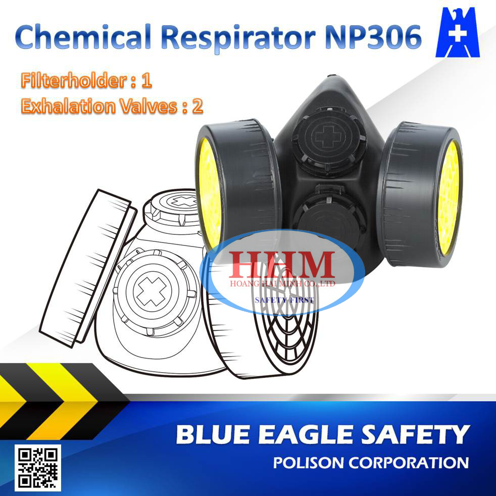 Mặt nạ phòng khói - khí độc Blue Eagle