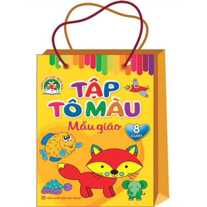 Sách: Combo Tập Tô Màu Mẫu Giáo ( Túi 8 Cuốn)