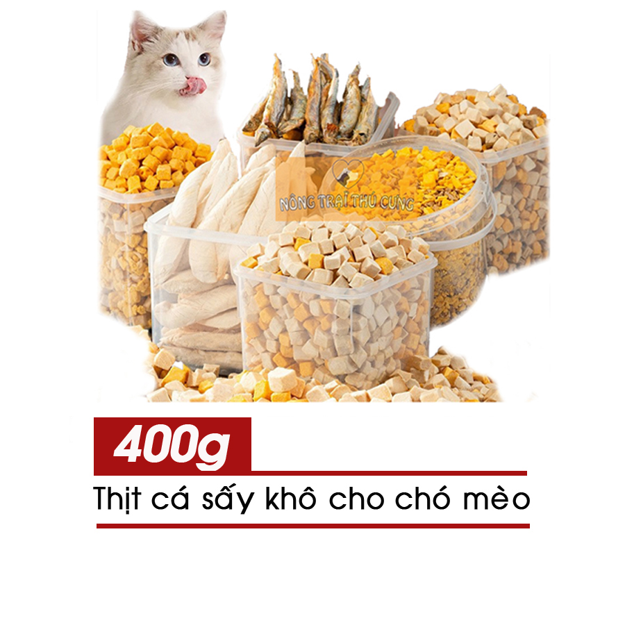 Thịt cá sấy khô cho chó mèo - nhiều loại -
