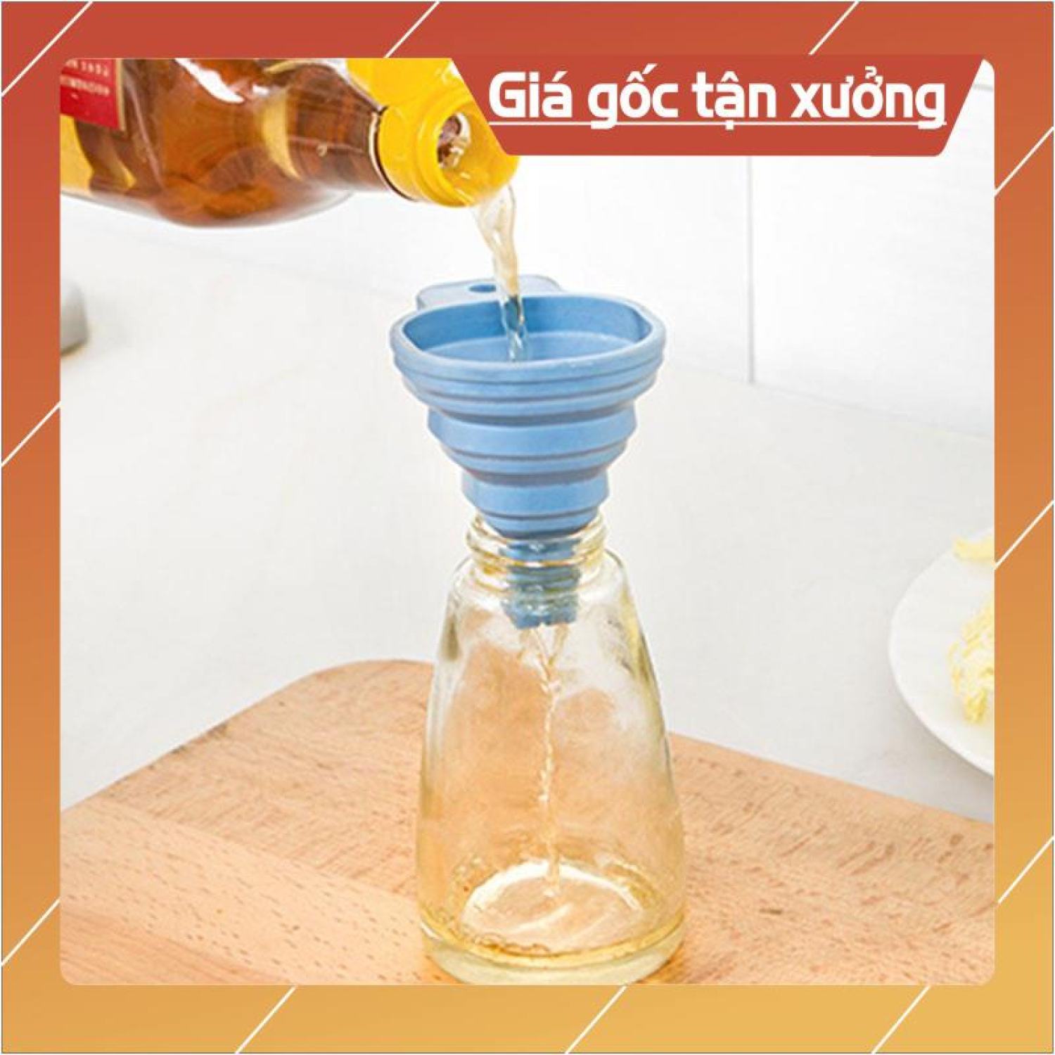 Phễu silicone dạng gấp gọn đa năng tiện lợi