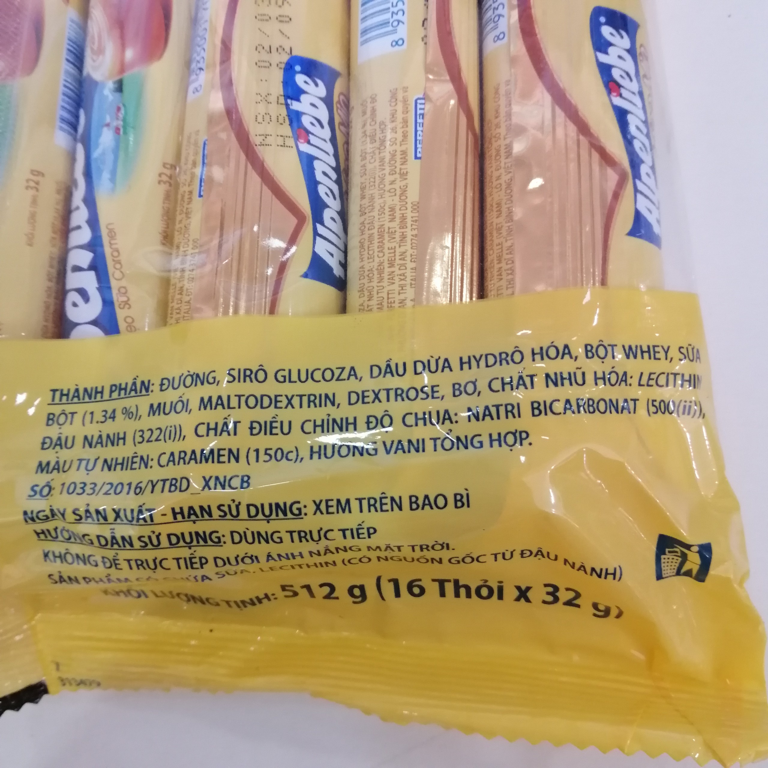 Kẹo Alpenliebe Nhiều Vị (Gói 16 thanh)