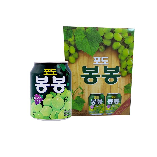 COMBO 2 Nước ép Nho+ Lê đóng lon Hàn Quốc 238ml