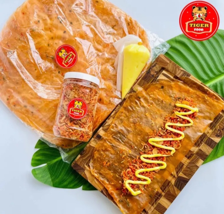 BÁNH TRÁNG PHƠI SƯơNG MỀM DẺO KÈM MUỐI TÉP HÀNH + BƠ (100g bánh tráng)