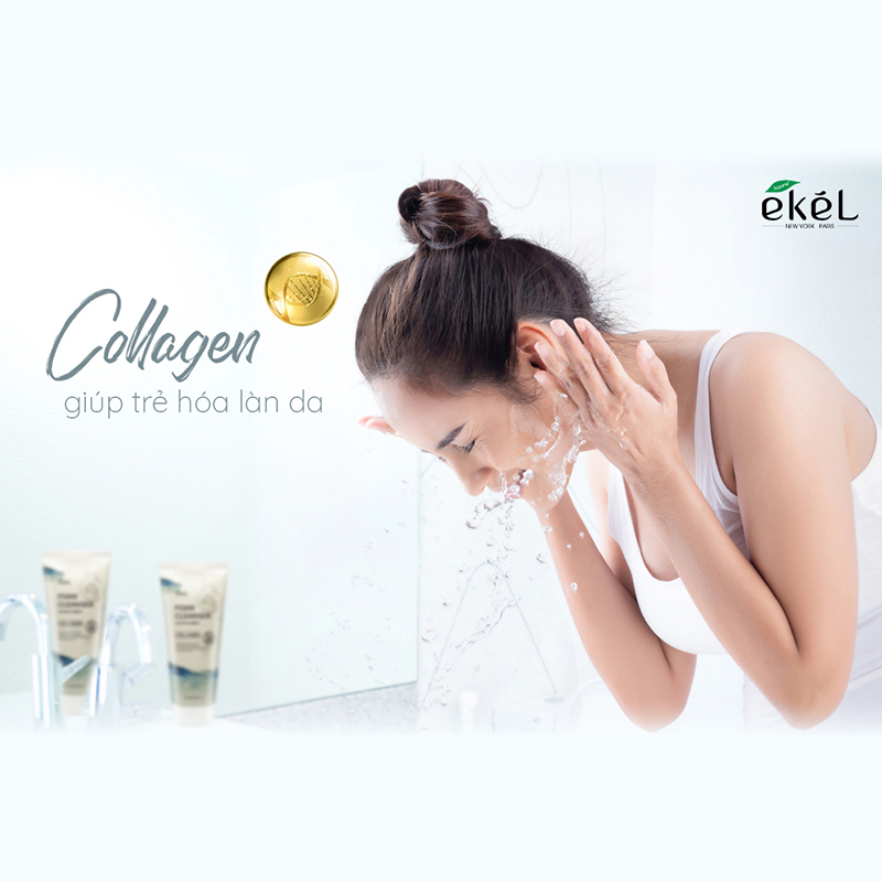 [HCM] Sữa rửa mặt Collagen Ekel - Ekel Collagen Foam Cleanser 180ml