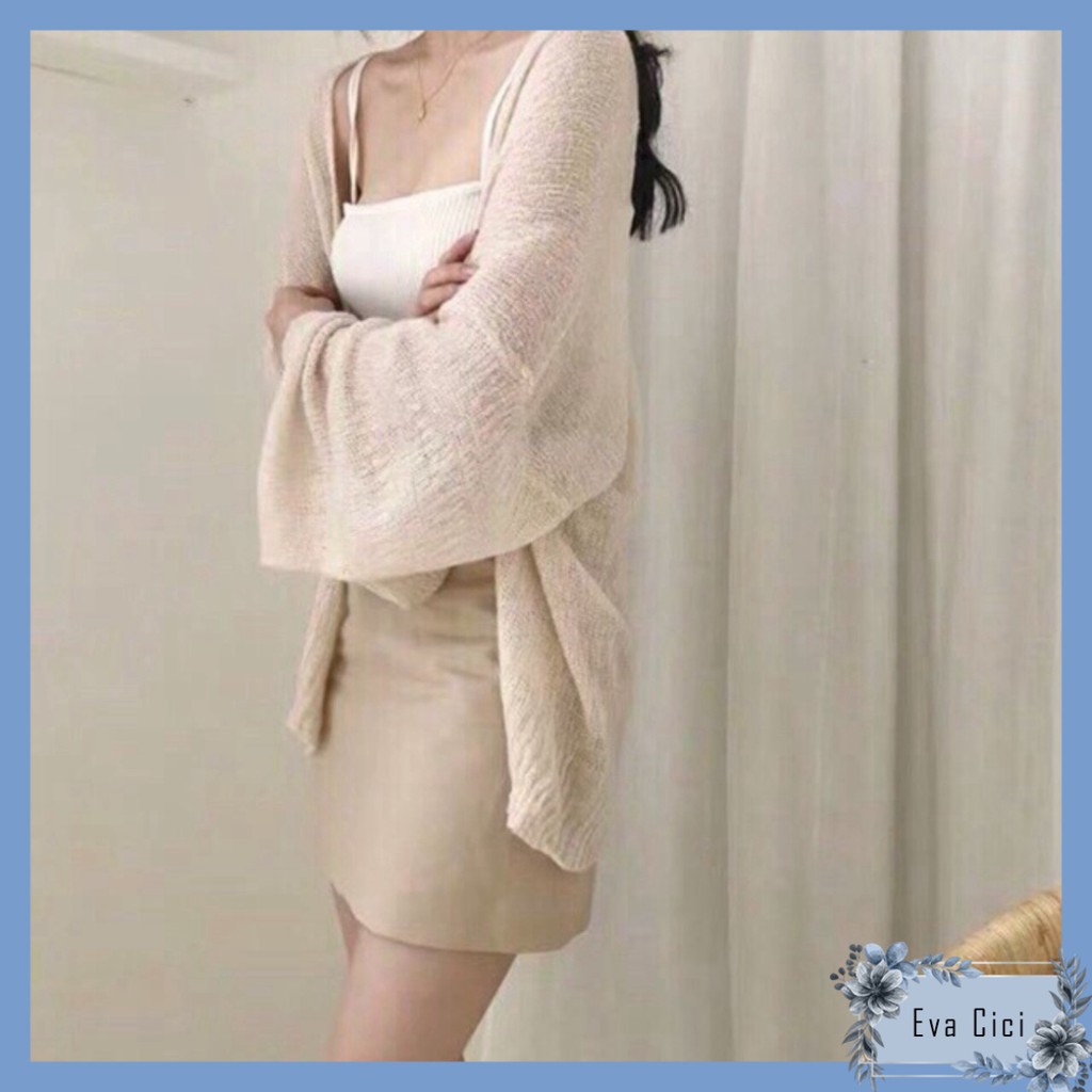 {EVACICI} Cardigan đi biển. Áo khoác ngoài mỏng