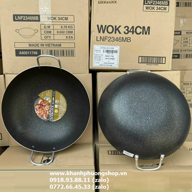[HCM]chảo lòng sâu locklock 34cm - chảo lòng sâu