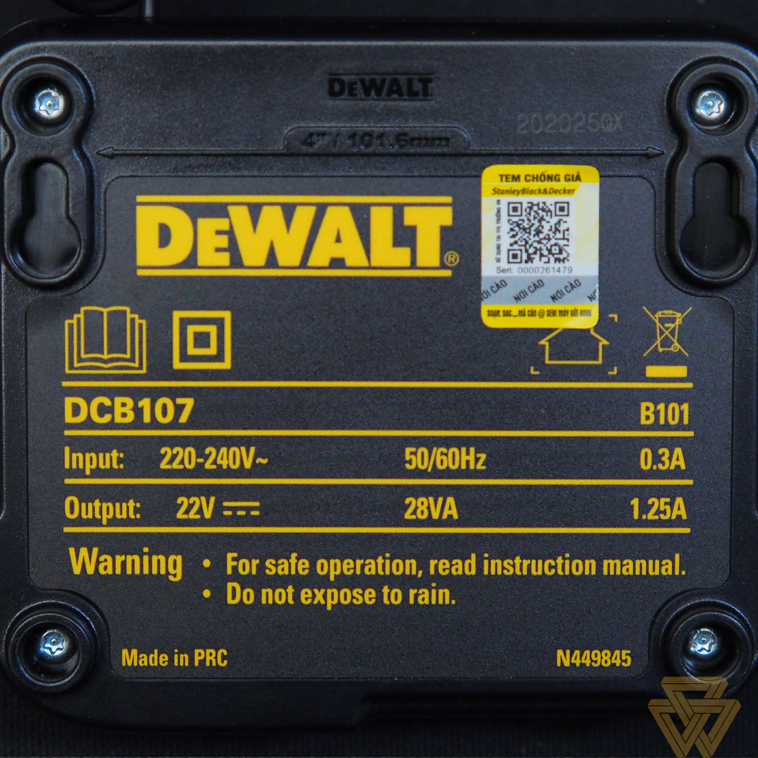 Bộ Sạc Pin Chậm Lithium 10.8-18V Dewalt DCB107-B1