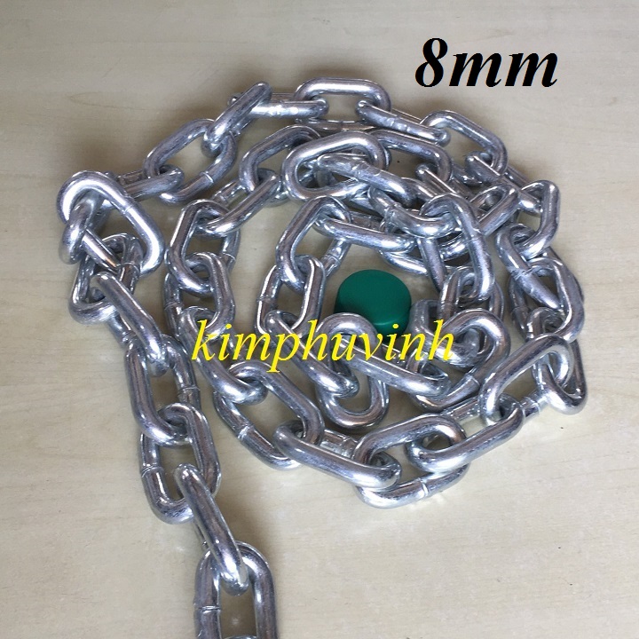 01 kg - dây xích chịu lực 8ly - dây xích mạ kẽm 8mm