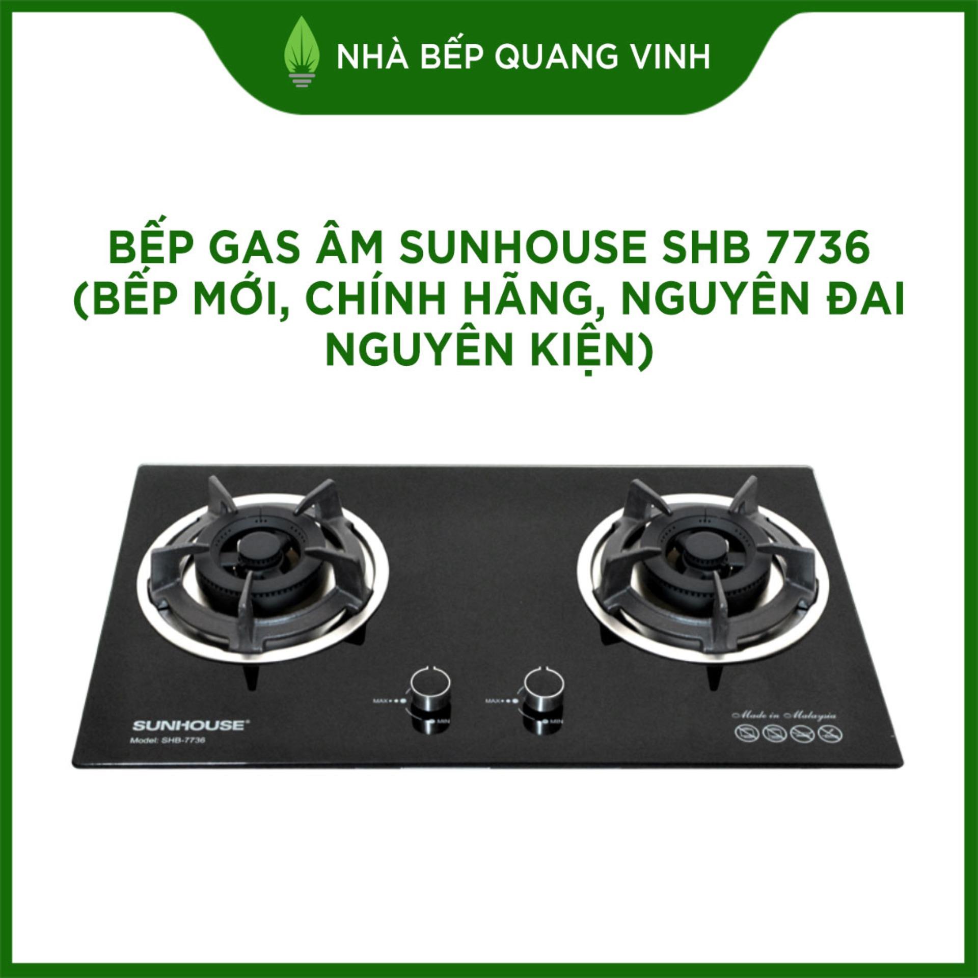 Bếp gas âm kính Sunhouse SHB 7736