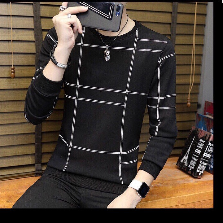 Áo thun tay dài kẻ sọc D360