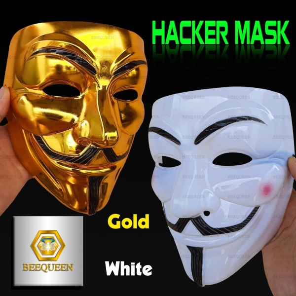 Mặt Nạ Hacker - Anonymous - Hai Mẫu Mặt Nạ Thằng Hề Vàng Và Trắng