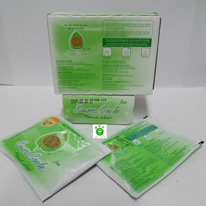 Bột Sủi Thanh Nhiệt Sensa Cools hộp 6 Gói