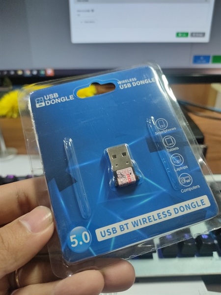USB Bluetooth Dongle Arigato 5.0 không dây cho PC máy tính Win 10 8 7