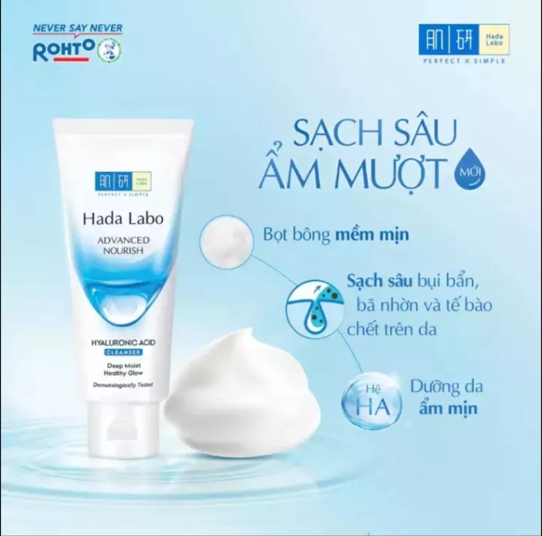 [HCM]Kem rửa mặt dưỡng da Hada Labo Cleaner 80g