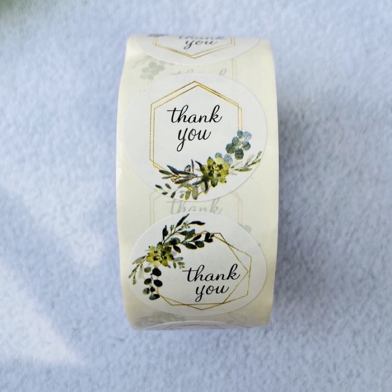 (Tách lẻ) Cuộn 100 sticker thank you, nhãn dán tiện lợi