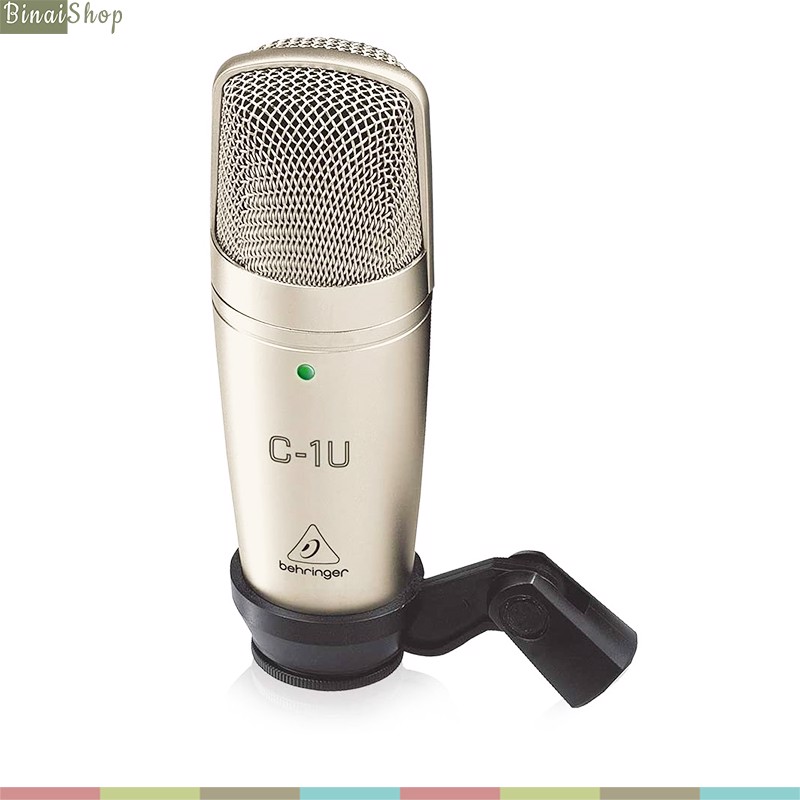 Behringer c-1u - micro thu âm condenser, màng thu lớn, kết nối usb 2.0, siêu chống nhiễu, hướng thu cardioid