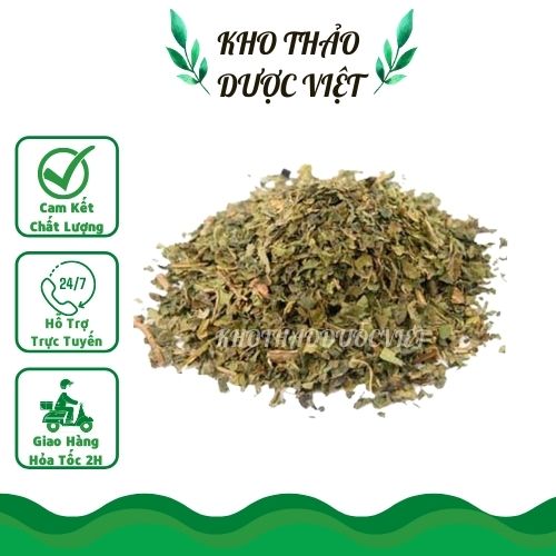 1 kg lá đu đủ đực khô thơm sạch mới.