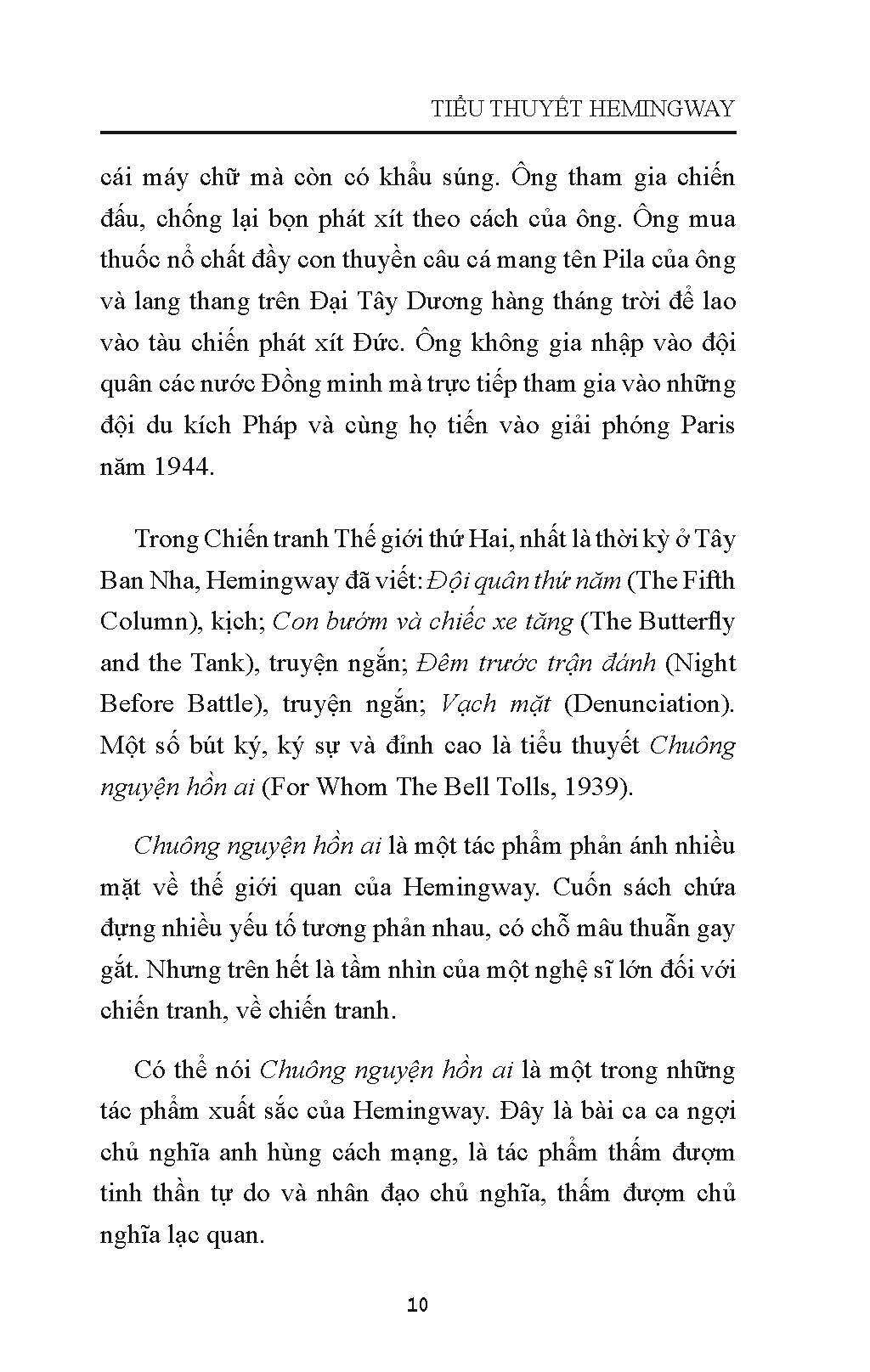 Tiểu Thuyết Hemingway