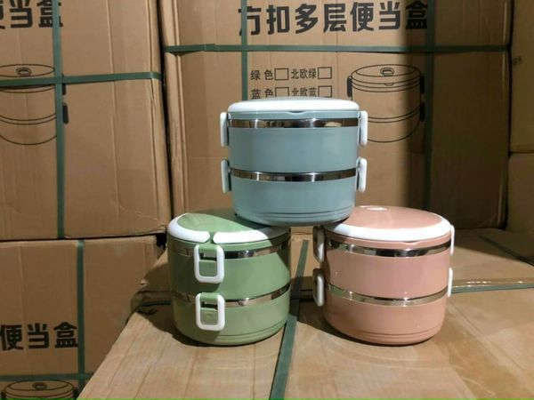 Cạp lồng, hộp cơm 2 tầng ruột inox siêu tiện dụng