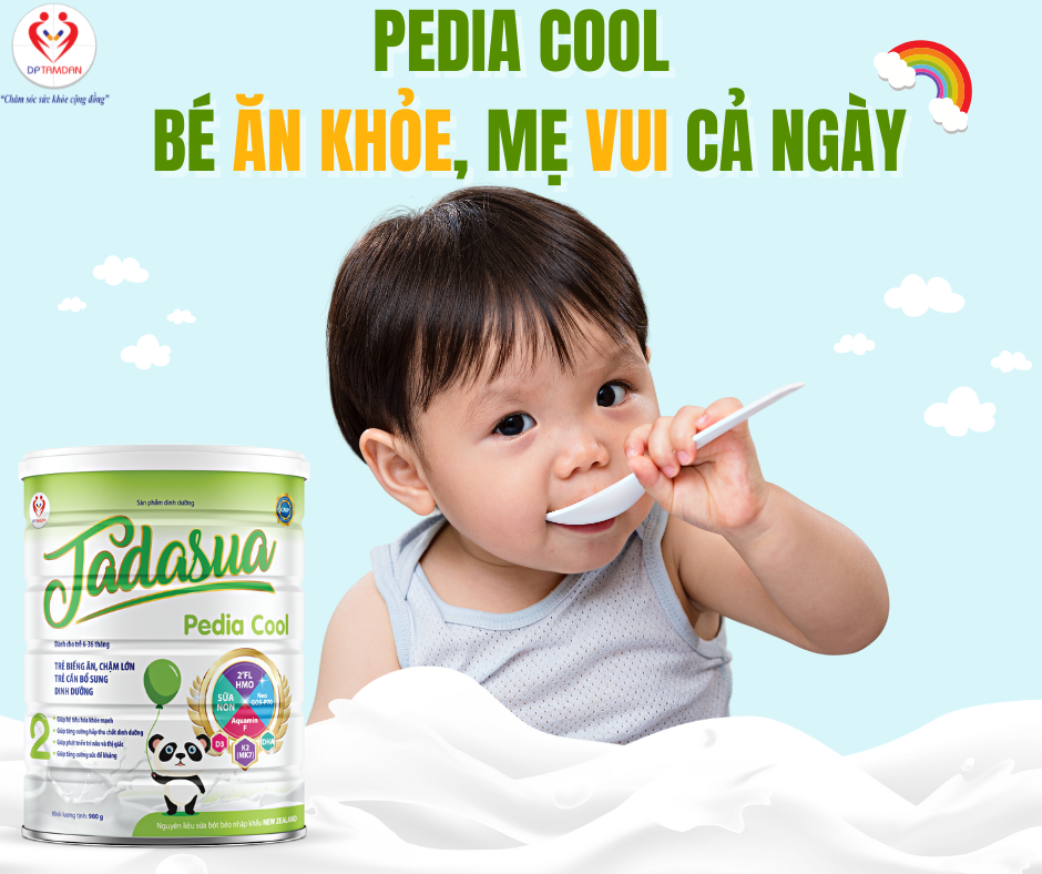SỮA DINH DƯỠNG TADASUA PEDIA COOL 900G (Dành cho trẻ biếng ăn, chậm lớn, suy dinh dưỡng, thấp còi)