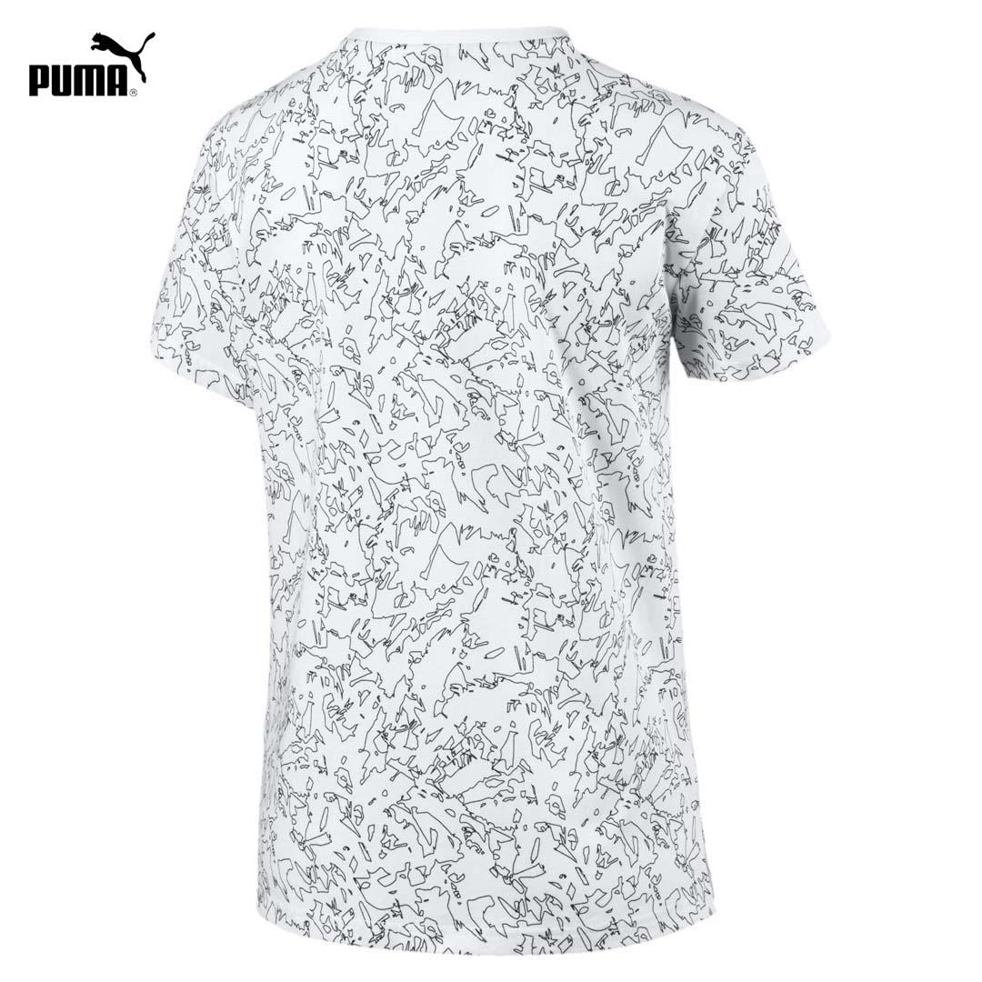 Áo Thun Nữ Puma Classics Women's AOP Logo Tee Màu Trắng