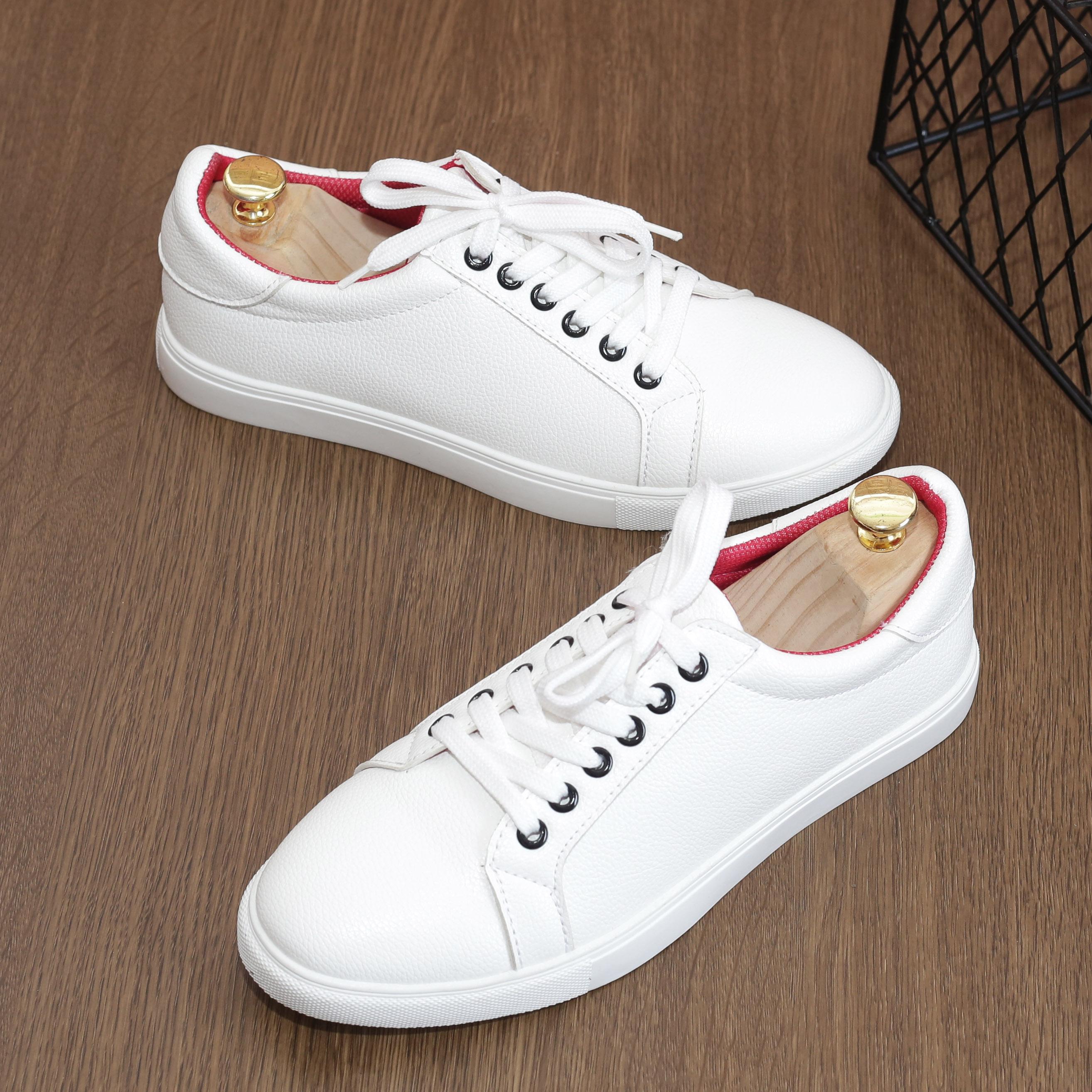 Giày sneaker nam, Giày thể thao nam dễ phối đồ màu trắng tinh khôi HMS mã M36.Khuyến mãi lớn.