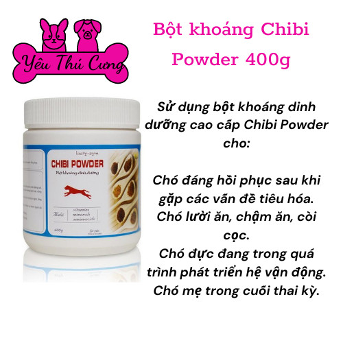 Bột khoáng chibi powder 400g - yêu thú cưng - 0178