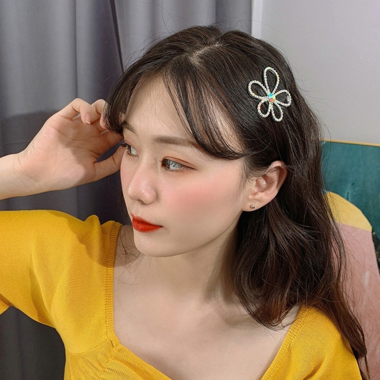 KẸP HOA 05 CÁNH LẤP LÁNH