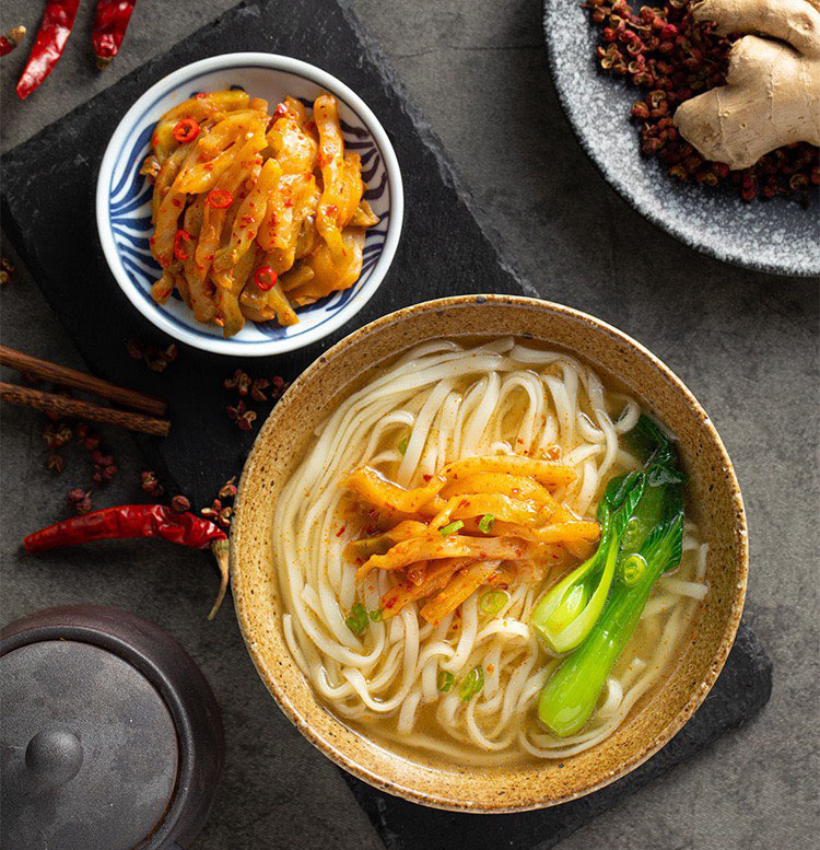 Cải muối dưa muối Trung Quốc zhacai 乌江涪陵榨菜红油榨菜丝